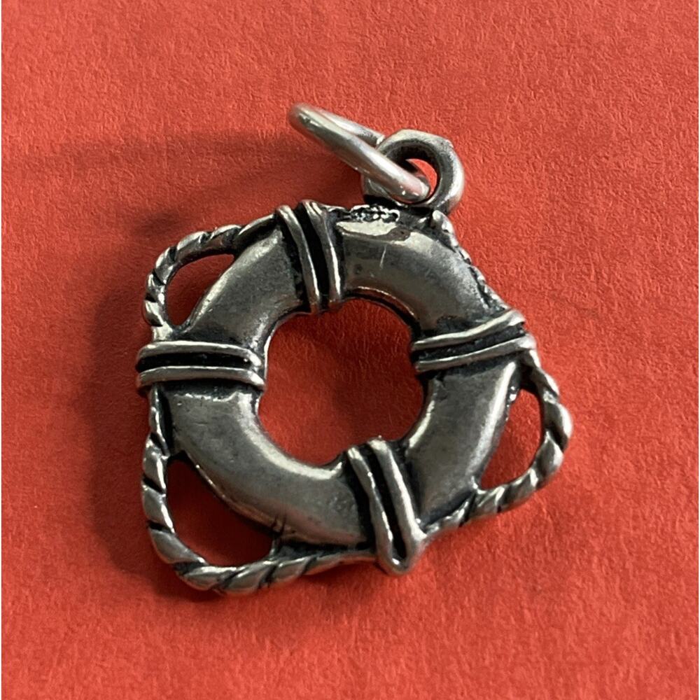Vintage 925 Sterling Silver Life Preserver Charm